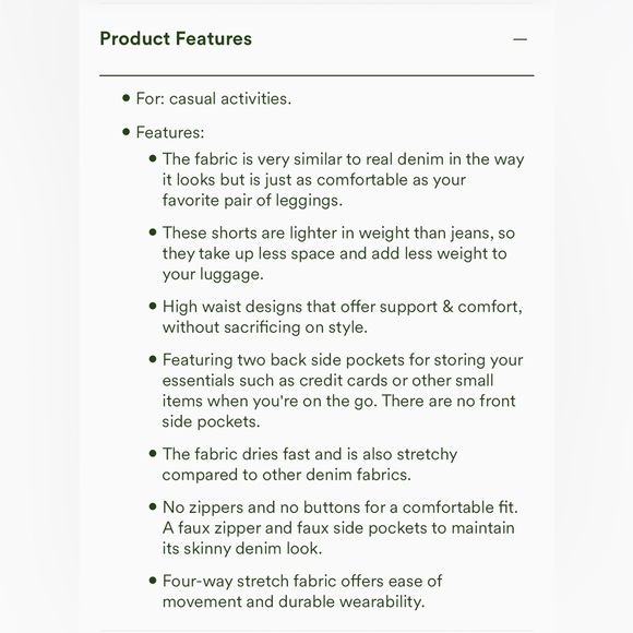 Halara Flex™ High Waisted Back Pocket
Stretchy Knit Denim Casual Shorts 3" L - Picture 5 of 8